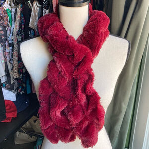 Women's soft tousled Scarf One Size Red